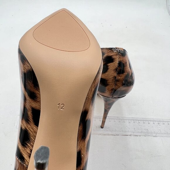 FSJ Brown Sexy Leopard Printed Dress Shoes Pointy Toe High Heels Stilettos Pumps - Picture 6 of 8